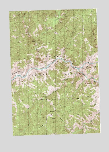 Bighorn Crags, ID USGS Topographic Map