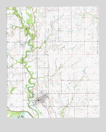 Ryan, OK USGS Topographic Map