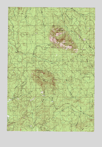 Saddle Mountain, OR USGS Topographic Map