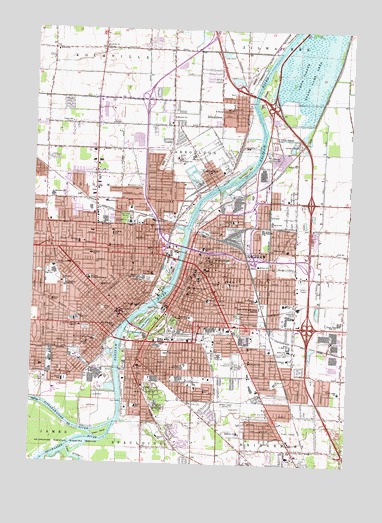 Saginaw, MI USGS Topographic Map