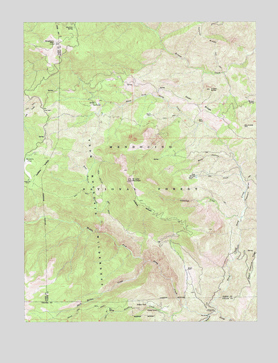 Saint John Mountain, CA USGS Topographic Map