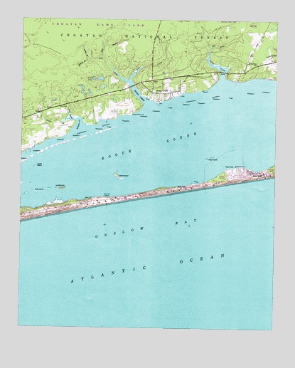 Salter Path, NC USGS Topographic Map