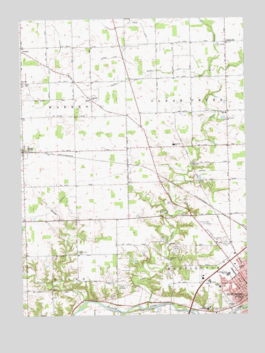 Bippus, IN USGS Topographic Map
