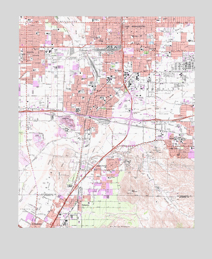 San Bernardino South, CA USGS Topographic Map