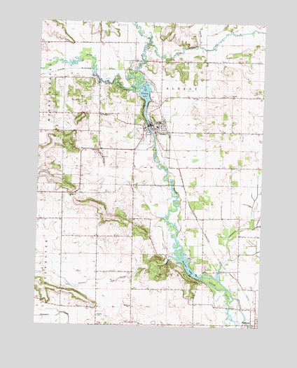 Albany, WI USGS Topographic Map