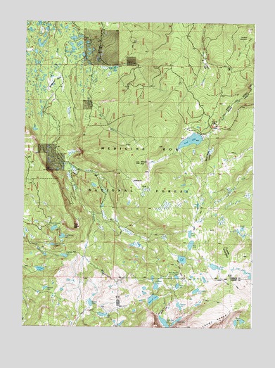 Sand Lake, WY USGS Topographic Map