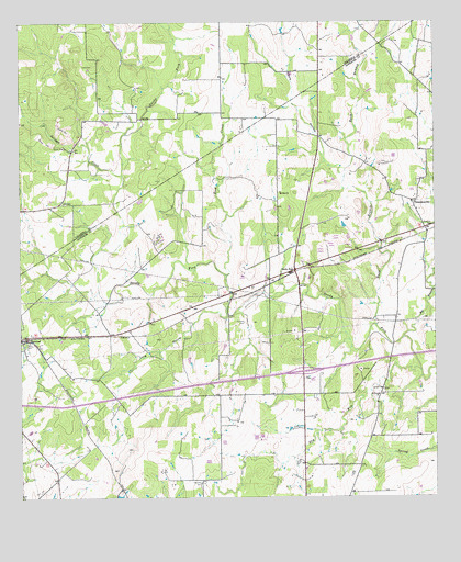 Sandy Fork, TX USGS Topographic Map