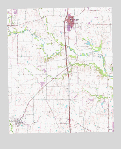 Sanger, TX USGS Topographic Map