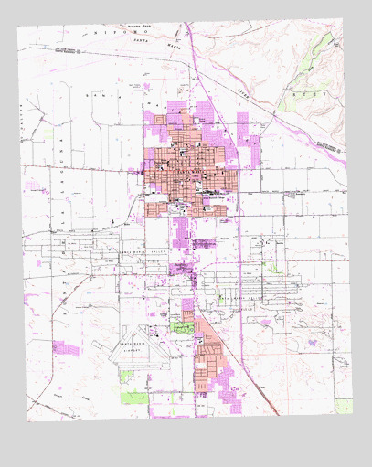 Santa Maria, CA Topographic Map - TopoQuest