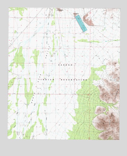 Santa Rosa Mountains NW, AZ USGS Topographic Map