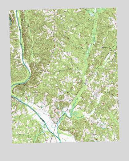 Saxe, VA USGS Topographic Map