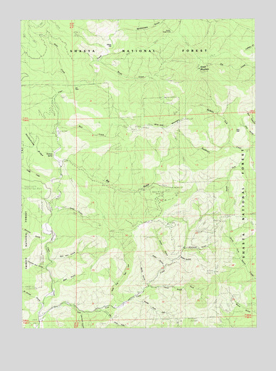 Schell Mountain, CA USGS Topographic Map