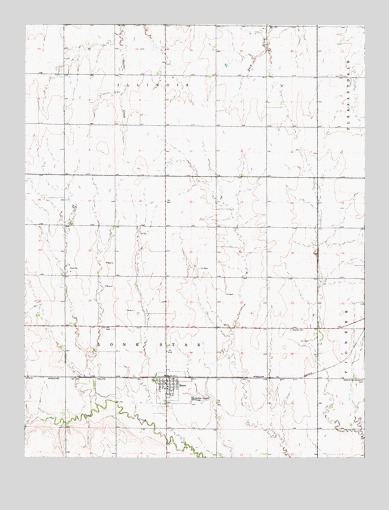 Bison, KS USGS Topographic Map