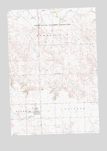 Bison, SD USGS Topographic Map