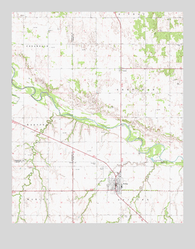 Seiling, OK USGS Topographic Map