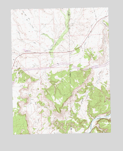 Bitter Creek Well, UT USGS Topographic Map