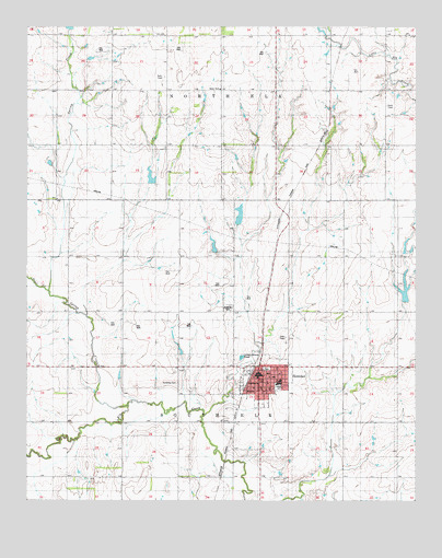 Sentinel, OK USGS Topographic Map
