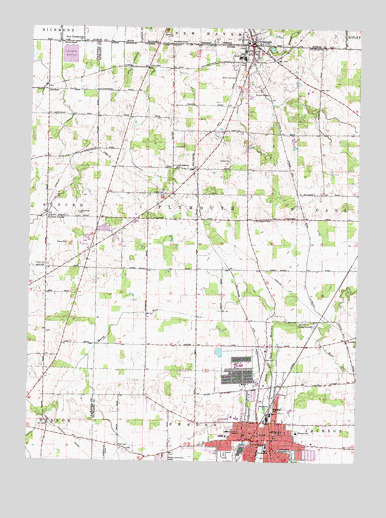 Shelby, OH USGS Topographic Map