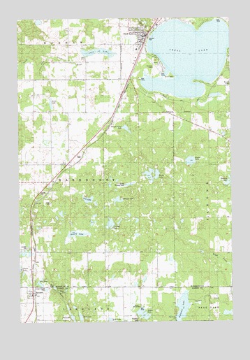 Shell Lake, WI USGS Topographic Map