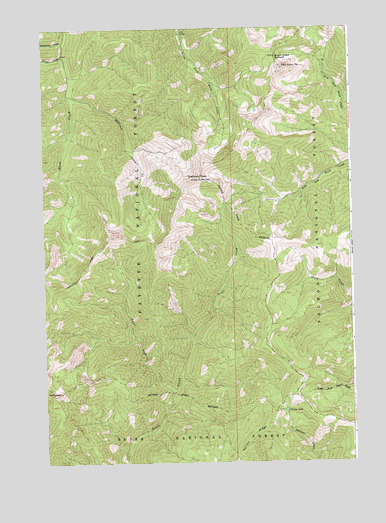 Shellrock Peak, ID USGS Topographic Map