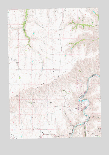 Sherars Bridge, OR USGS Topographic Map