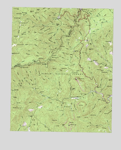 Shining Rock, NC USGS Topographic Map