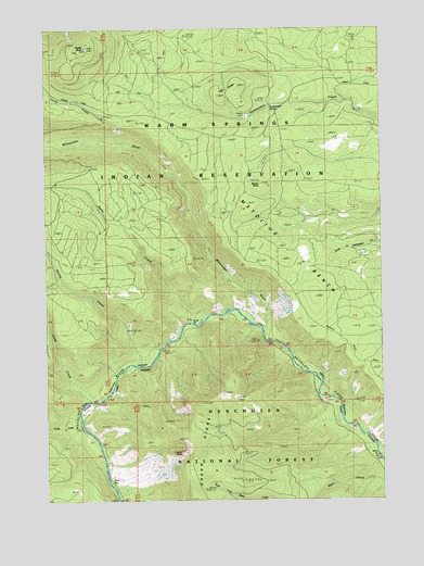 Shitike Butte, OR USGS Topographic Map