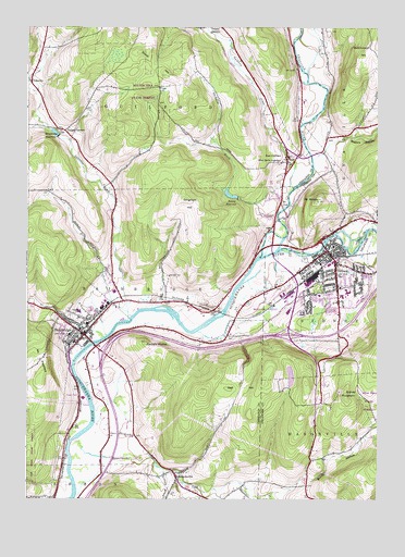 Sidney, NY USGS Topographic Map