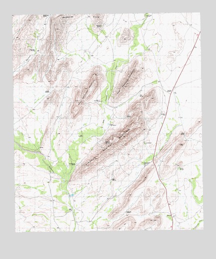 Simpson Springs Mountain, TX USGS Topographic Map