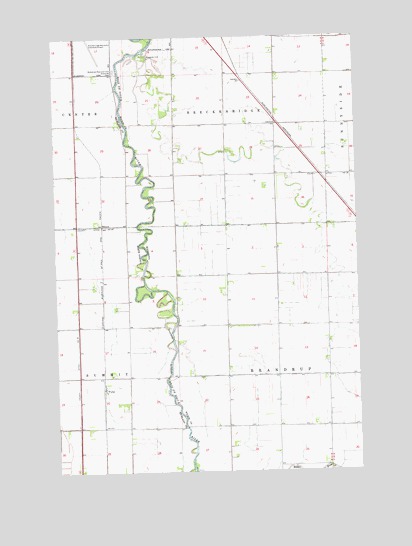 South of Wahpeton, MN USGS Topographic Map