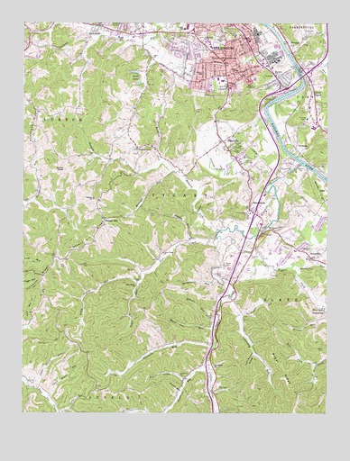 South Parkersburg, WV USGS Topographic Map