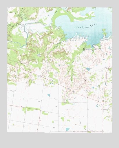Southwest Lake Kemp, TX USGS Topographic Map