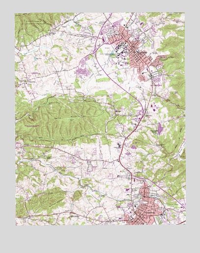 Blacksburg, VA USGS Topographic Map