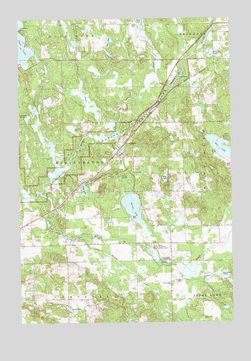 Springbrook, WI USGS Topographic Map