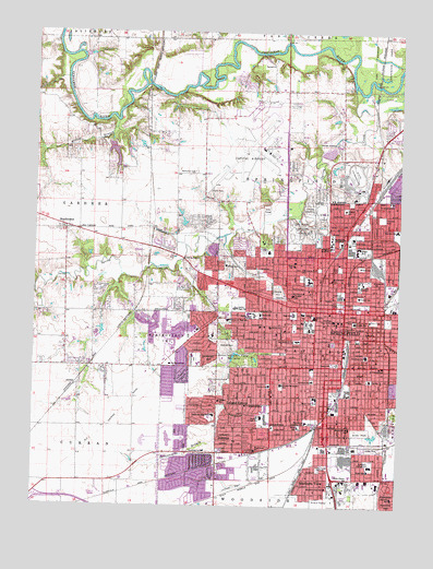 Springfield West, IL USGS Topographic Map
