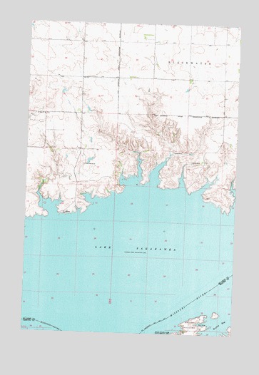 Blackwater Lake SE, ND USGS Topographic Map