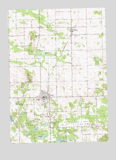 Stanton, MI USGS Topographic Map