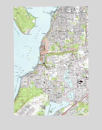 Steilacoom, WA USGS Topographic Map