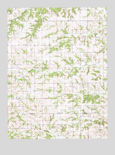 Blakesburg NE, IA USGS Topographic Map