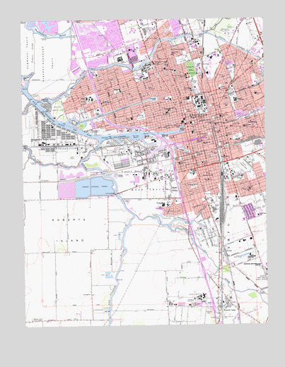 Stockton West, CA USGS Topographic Map