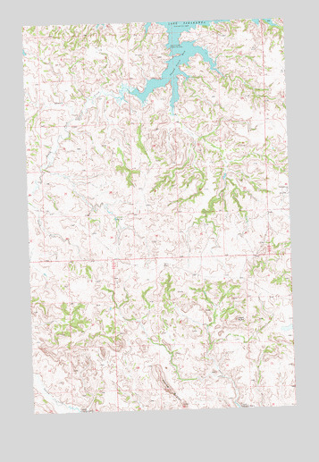String Buttes, ND USGS Topographic Map