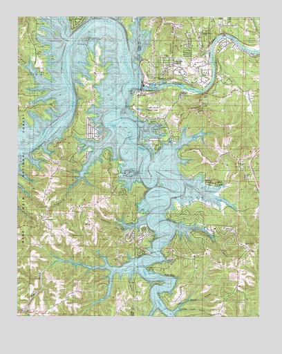 Table Rock Dam, MO USGS Topographic Map