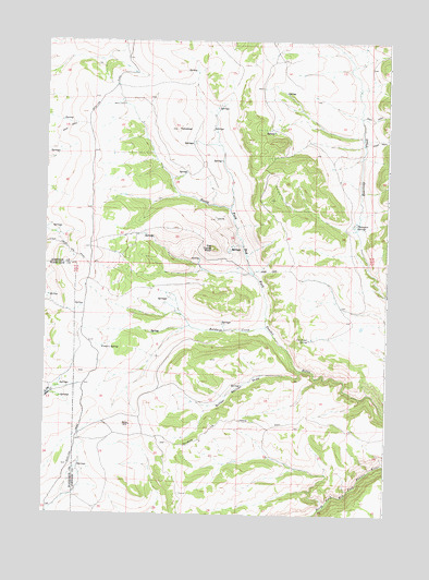 Tabletop, WY USGS Topographic Map
