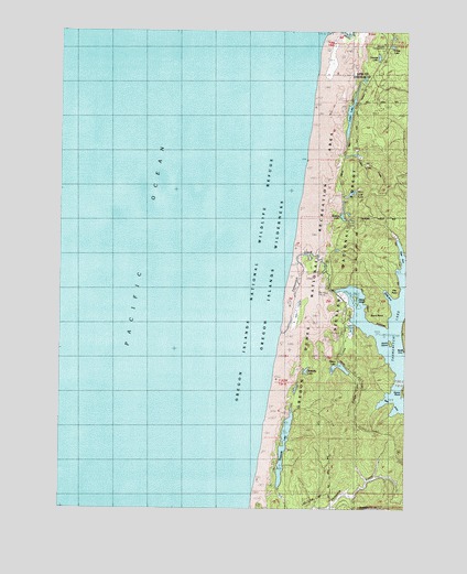 Tahkenitch Creek, OR USGS Topographic Map