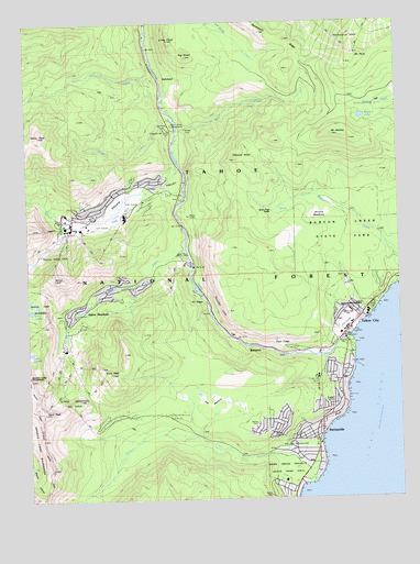 Tahoe City, CA USGS Topographic Map
