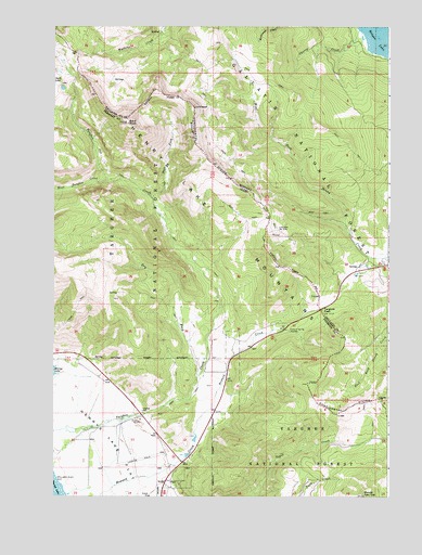 Targhee Pass, ID USGS Topographic Map
