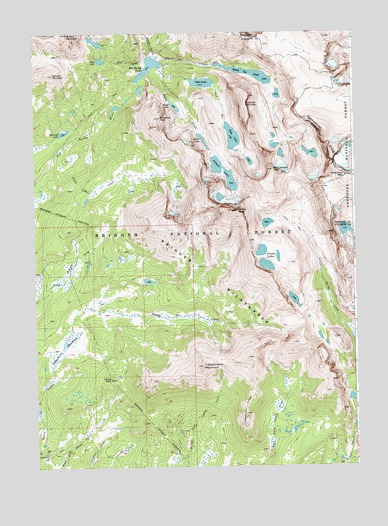 Temple Peak, WY USGS Topographic Map