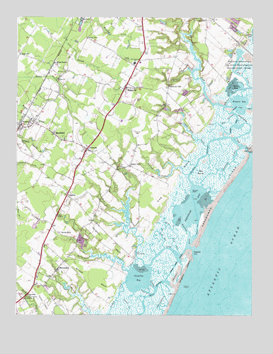 Bloxom, VA USGS Topographic Map
