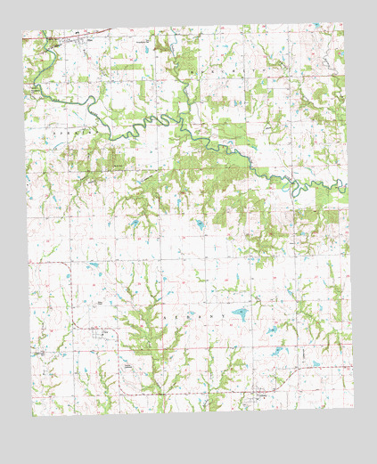 Blue, OK USGS Topographic Map