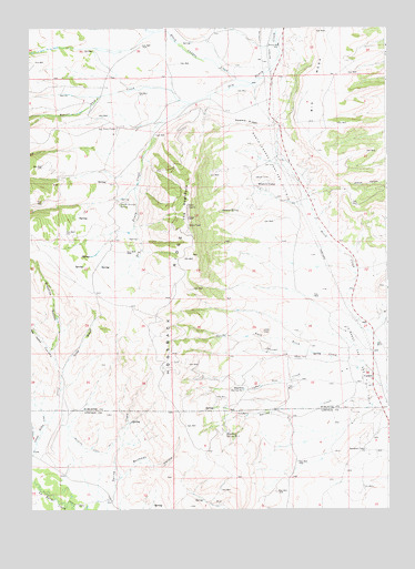 The Hogsback, WY USGS Topographic Map